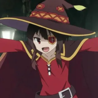 🍓 Megumin Konosuba Anime, Mage, Sorcier, Magie, Mignon, Fille, Konosuba, Megumin whatsapp sticker
