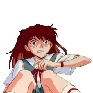 😨 Asuka Langley Soryu Neon Genesis Evangelion Anime, Dessin animé, Personnage, Asuka, Evangelion whatsapp sticker