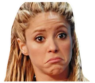 😕 celebridade, expressão, mulher, retrato, shakira telegram sticker