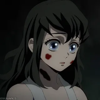 🏮 Anime, Mangá, Sangue, Personagem, Demon Slayer, Kimetsu no Yaiba, Hematomas whatsapp sticker