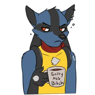 😡 Salty Ass Bitch Furry, Antropomórfico, Salado, Ofensivo telegram sticker