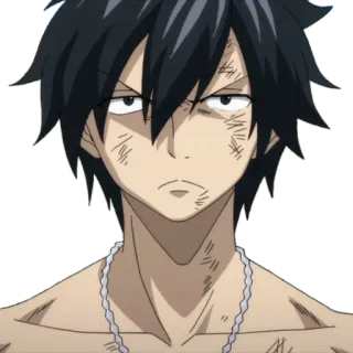 😠 Gray Fullbuster Fairy Tail Anime, Fairy Tail, Gray Fullbuster, Charakter telegram sticker