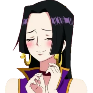 😳 Boa Hancock One Piece アニメ, マンガ, ワンピース, ボア・ハンコック, キャラクター, 女性 telegram sticker