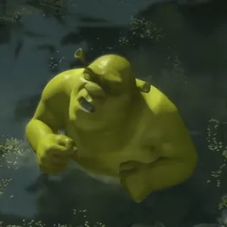 🪲 Shrek ogr, zielony, kreskówka, śmieszne, film, Dreamworks, animowany telegram sticker