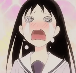 🐾 anime, llorando, triste, chica, lágrimas, emocional telegram sticker