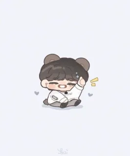 🌟 만화, 곰, 귀여운, 카와이, 치비, 동물, 캐릭터, 디지털 아트 telegram sticker