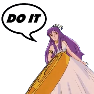 👆 DO IT Bocadillo, Anime, Hazlo, Motivación telegram sticker