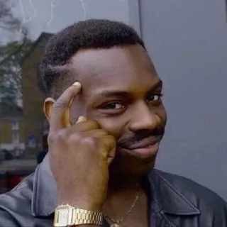💡 đàn ông, suy nghĩ, chỉ vào đầu, meme telegram sticker