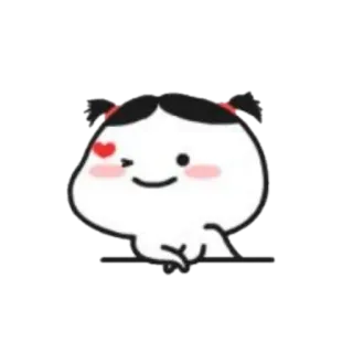 🪐 carino, cartone animato, kawaii, cuore, occhiolino telegram sticker