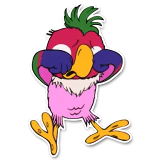 😭 Cartoon Vogel, Trauriger Vogel, Weinend, Sticker, Bunter Vogel telegram sticker