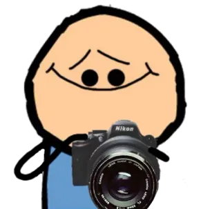📸 卡通, 角色, 相机, 摄影, 摄影师 whatsapp sticker