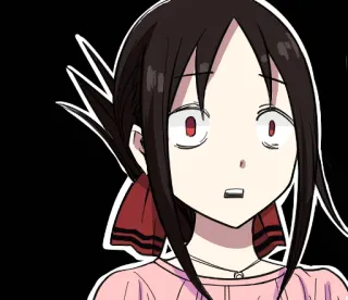😧 Kaguya Shinomiya Kaguya-sama: Love Is War Anime, Kaguya-sama, Kaguya Shinomiya, terkejut, kartun, ekspresi telegram sticker