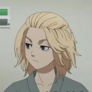 😒 Mikey Tokyo Revengers аниме, блондин, злой, Токийские мстители, Майки, Сано Мандзиро whatsapp sticker