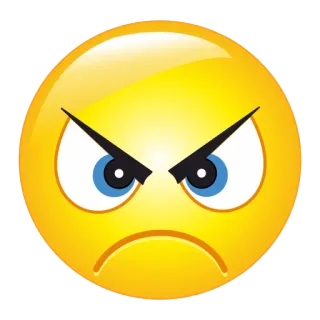 😤 en colère, emoji, fâché, frustré, contrarié whatsapp sticker
