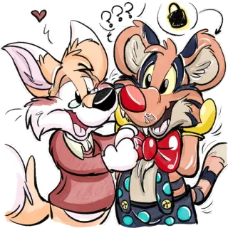🐯 Cartoon, Tier, Fuchs, Maus, Freundschaft, Lustig, Süß telegram sticker