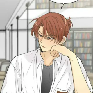 🎧 anime, manga, character, library, student, man telegram sticker