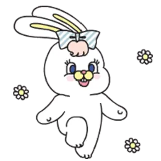 🤗 kelinci, lucu, kartun, binatang, kawaii telegram sticker