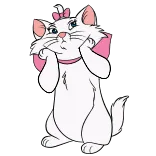 💆‍♀ Marie The Aristocats gato, desenho animado, gatinho, Disney, aristogatas, Marie telegram sticker