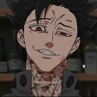 🖤 angel Аниме, Тату, Мужской, Иллюстрация telegram sticker