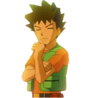 🤔 Brock Pokemon Брок, Покемон, Думает, Аниме telegram sticker