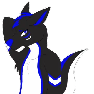 😢 furry, antro, animal, personagem, lobo, desenho animado telegram sticker