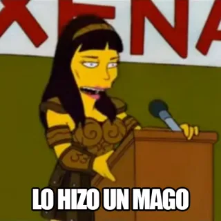 🔮 LO HIZO UN MAGO meme, funny, simpsons, lo hizo un mago telegram sticker