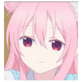 ✂️ anime, dziewczyna, różowe włosy, kreskówka, manga, portret whatsapp sticker
