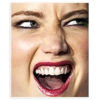 😝 Gesicht, Ausdruck, Grimasse, Frau, lustig telegram sticker