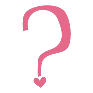 ❓ Fragezeichen, Herz, Rosa, Symbol, Frage telegram sticker