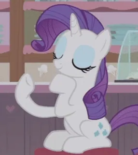 👏 Rarity My Little Pony My Little Pony, Rarity, Dessin animé, Poney, Magie, Amitié telegram sticker