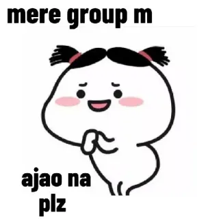 👀 mere group m
ajao na
plz Desenho animado, Pedido, Fofo, Implorando, Grupo telegram sticker