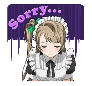 🙇 Sorry... Anime, Gadis, Maaf, Pelayan, Permintaan maaf, Imut telegram sticker