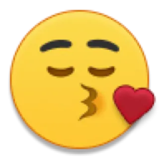 😘 Emoji, Baiser, Coeur, Amour, Affection, Visage Jaune telegram sticker