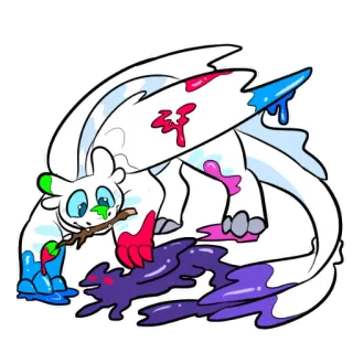 🎨 dragon, dessin animé, fantaisie, oeuvre d'art, art numérique telegram sticker