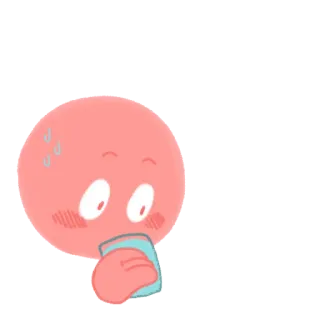 👀 rosa, rosto, ruborizar, suor telegram sticker