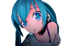 🤔 Hatsune Miku 애니메이션, 보컬로이드, 귀여운, 하츠네 미쿠 whatsapp sticker