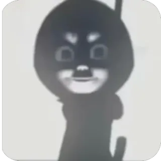 🫥 Gwen Gwen Stefani / Harajuku Lovers Gwen, cartoon, character, silhouette, stare, minimalist, mascot telegram sticker