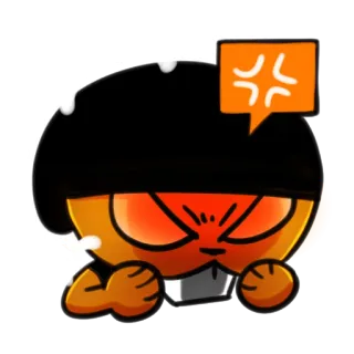 😡 marah, kesal, jengkel, kartun, karakter, ekspresi, kemarahan telegram sticker