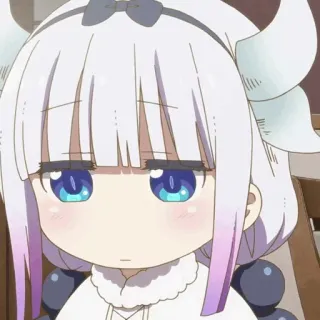 🍬 Kanna Kamui Miss Kobayashi's Dragon Maid 애니메이션, 칸나, 드래곤, 귀여운, 카와이, 만화, 치비 whatsapp sticker