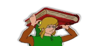 📕 Link リンク, ゼルダの伝説, 任天堂, ゲームキャラクター, アニメ, エルフ, 本 telegram sticker