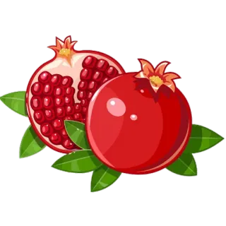 🍎 romã, fruta, saudável, vermelho, comida, antioxidante telegram sticker