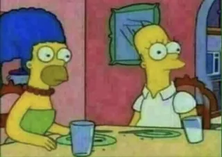 😐 Homer Simpson The Simpsons Dessin animé, Drôle, Animé, Sitcom, Marge Simpson telegram sticker