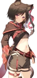 😍 Anime, Manga, Neko, Kemonomimi, Fantaisie, Personnage telegram sticker