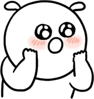 😳 kawaii, carino, adorabile, felice, cartone animato, emoji, adesivo telegram sticker