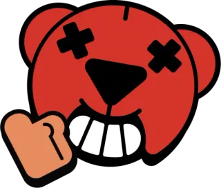 👍 urso, dedo do meio, desenho animado, ofensivo, emoji, adesivo telegram sticker