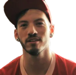 🤐 Josh Dun drummer, Twenty One Pilots, muziek, rood, hoed telegram sticker