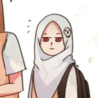 📚 Hiyab, Musulmán, Anime, Manga, Chica, Dibujos animados telegram sticker