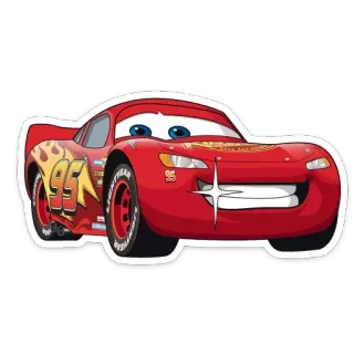 😃 Lightning McQueen Cars coche, dibujos animados, rayo, mcqueen, disney, pixar telegram sticker