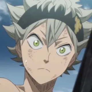 🍓 Asta Black Clover Anime, Manga, Asta, Black Clover, Personaje, Retrato telegram sticker