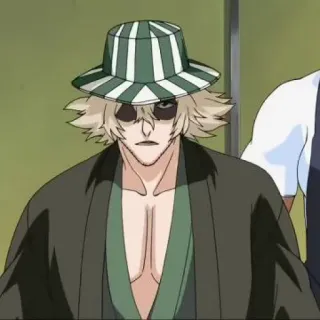🧩 Kisuke Urahara Bleach Anime, Bleach, Kisuke Urahara, Charakter, Hut, Manga telegram sticker